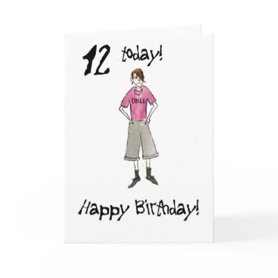 12th Birthday Card for a Boy by helikettle