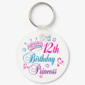 12th Birthday Princess keychains by BirthdayObsessions 12th Birthday Princess keychains