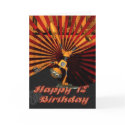 12th Birthday, Skateboard Robot Birthday Card by moonlake 12th Birthday, Skateboard Robot Birthday Card