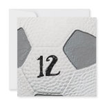 12th Birthday Soccer themed Invitations