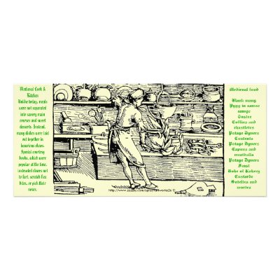"12th century  Medieval Kitchen and Cook-Rack Card by splashartworks2x