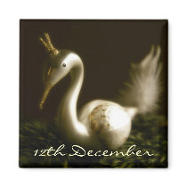 12th December • Swan • Magnet by SabineStGreetings 12th December • Swan • Magnet