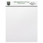 12th special forces vets veterans flash Letterhead