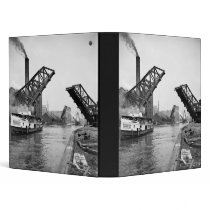 12th Street bascule bridge Chicago Illinois 3 Ring Binders
