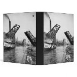 12th Street bascule bridge Chicago Illinois Vinyl Binder