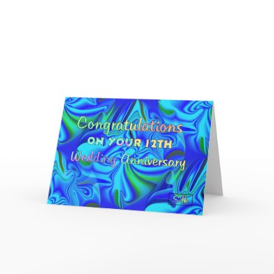 12th Wedding Anniversary Greeting Card