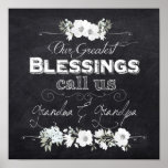 12x12 Our Greatest Blessings Chalkboard Art Poster