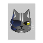 1300978731_Vector_Clipart Pirate cat grey eyepatch Post Cards