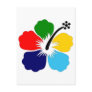 130327207220 Colourful Hibiscus Flower vector logo Post Card