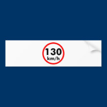 130 km/h bumper stickers