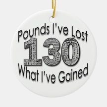 130 Pounds Lost Ornament