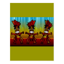 1312743176_Vector_Clipart Hawaiian Tiki men Post Cards
