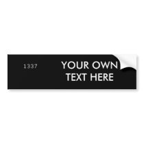 1337 bumper stickers by Shirtuosity 1337 bumper stickers