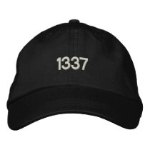 1337 embroidered hats by RemnantofSD 1337 embroidered hats