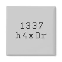 1337 h4ck3r magnets by geekshirts 1337 h4ck3r magnets