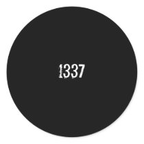 1337 ROUND STICKER