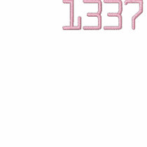 1337 White/Pink sweater Embroidered Hooded Sweatshirt