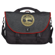 [136] Golden Celtic Tree of Life Commuter Bags