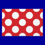 136 RED WHITE POLKA DOTS POLKADOT PATTERN BACKGROU yard signs