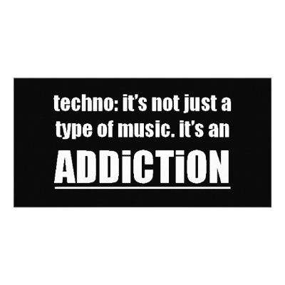 13770 techno type music addiction motto preference photo card template by CreativeColours