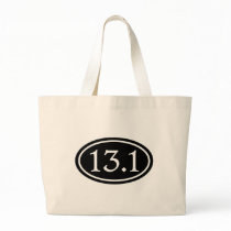 13.1 Half Marathon Black Oval Bags