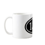 13.1 Half Marathon Black Oval Coffee Mugs