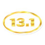 13.1 Half Marathon Gold Oval Oval Stickers