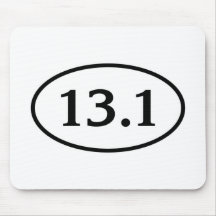13.1 Half Marathon Oval Mouse Pad