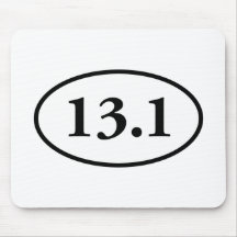 13.1 Half Marathon Oval Mouse Pad