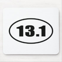 13.1 Half Marathon Oval Mousepads