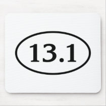 13.1 Half Marathon Oval Mouse Pad