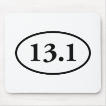 13.1 Half Marathon Oval Mouse Pad