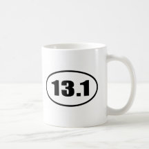 13.1 Half Marathon Oval Mug
