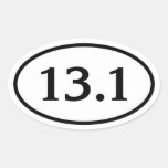 13.1 Half Marathon Oval Oval Sticker