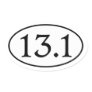 13.1 Half Marathon Oval Oval Stickers