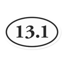 13.1 Half Marathon Oval Stickers