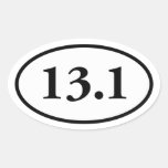 13.1 Half Marathon Oval Stickers