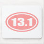 13.1 Half Marathon Pink Oval Mousepads