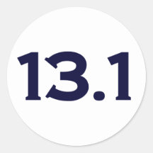 13.1 Half Marathon Round Stickers