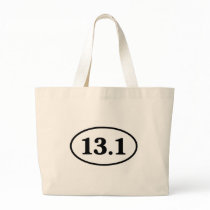 13.1 Half Marathon Runner Oval Tote Bag