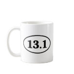 13.1 Half Marathon Runner Oval Mugs