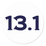 13.1 Half Marathon Round Stickers