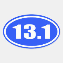 13.1 Sticker White Text on Blue Background