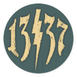 13/37 ROUND STICKER