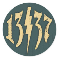 13/37 ROUND STICKER