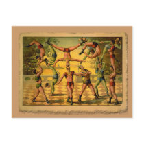 13 Acrobats Old Circus Poster on Tshirts Postcard