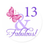 13 And Fabulous Birthday Sticker