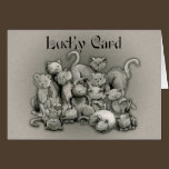 13 Black Cats Lucky Card cards