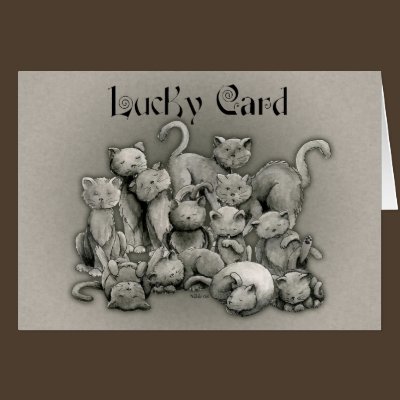 13 Black Cats Lucky Card by 13BlackCatsDesigns