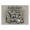 13 Black Cats Lucky Card